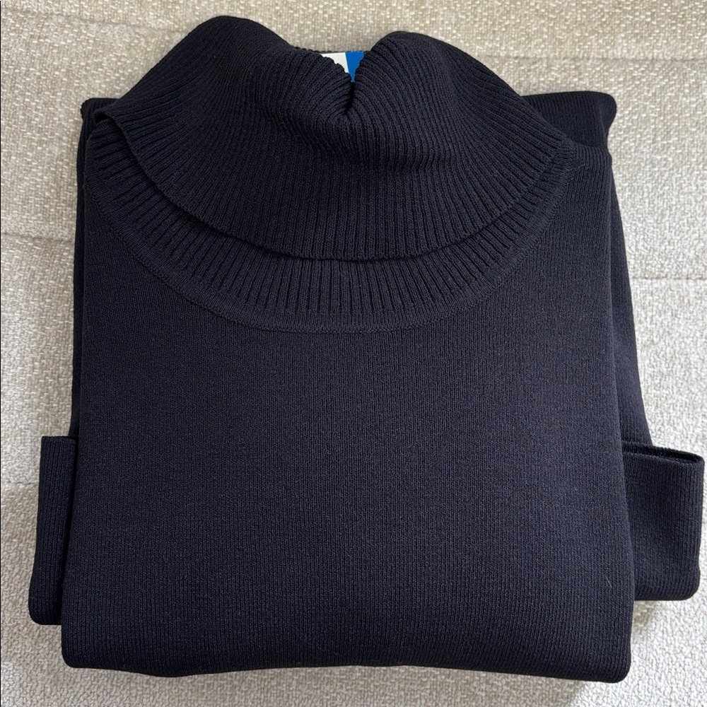 New Anne Klein short sleeve black Ribbed Turtleneck size XL